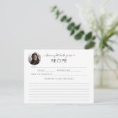 Votre carte de recette personnalisée photo (Debout devant)