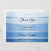 Votre carte de remerciement de mariage à rayures b (Dos)