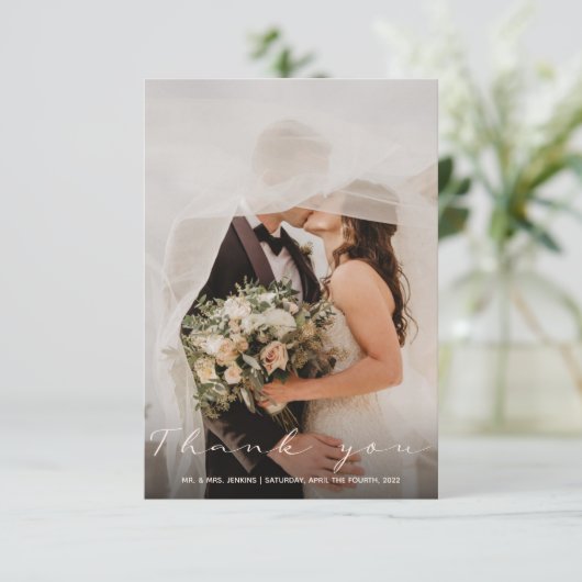 Votre carte de remerciements photo mariage (Debout devant)