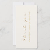 Votre carte de remerciements photo mariage romanti (Dos)