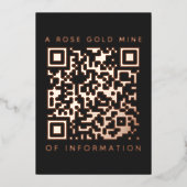 Votre carte de remise Rose noir QR Code Gold (Recto)