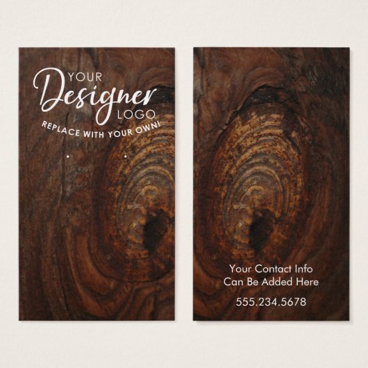 Votre carte de support de boucle d'oreille en bois (Devant & derrière)