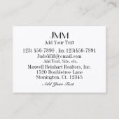 Votre Carte de visite (Dos)