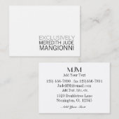 Votre Carte de visite (Devant / Derrière)