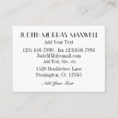 Votre Carte de visite (Dos)