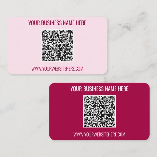 Votre carte de visite avec code QR et texte person (Devant / Derrière)