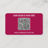 Votre carte de visite avec code QR et texte person (Dos)
