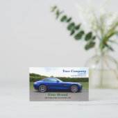Votre carte de visite bleu de voiture de marque (Debout devant)