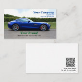 Votre carte de visite bleu de voiture de marque (Devant / Derrière)