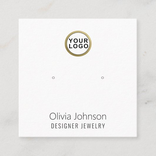 Votre Carte de visite d'affichage de bijoux de log (Devant)