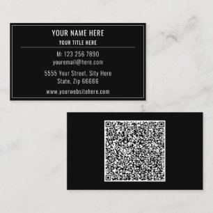 Votre Carte de visite de code QR Exemple de texte 