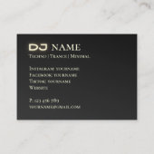 Votre Carte de visite DJ de musique photo (Dos)