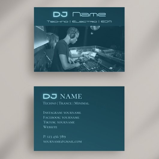 Votre carte de visite DJ musique techno