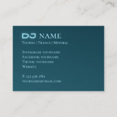 Votre carte de visite DJ musique techno (Dos)