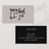 Votre carte de visite local de fille de mèche (Devant / Derrière)