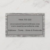 Votre Carte de visite Personnalisé Logo Faded Timb (Dos)