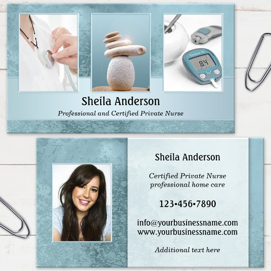 Votre carte de visite professionnelle d'infirmière