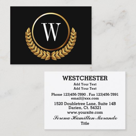 Votre Carte de visite sophistiqué (Devant / Derrière)