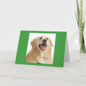 Votre Carte De Voeux De Chien À Remise D'Or (Dos)