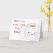 Votre carte de voeux en papier toilette vous manqu (Fleur jaune)