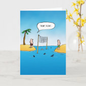 Votre carte intérieure Sert Shark Volleyball Blank (Fleur jaune)