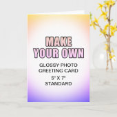 Votre carte personnalisée 13 x 18 cm pliée (Fleur jaune)