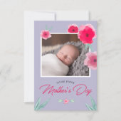 Votre Carte Plat Photo Fête des Mères (Devant)