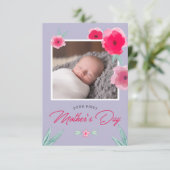 Votre Carte Plat Photo Fête des Mères (Debout devant)