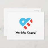 Votre carte postale Compte de vote (Devant / Derrière)