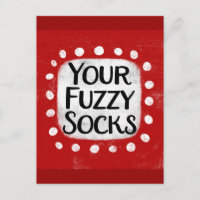Votre carte postale de chaussettes floues