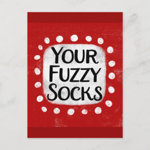 Votre carte postale de chaussettes floues
