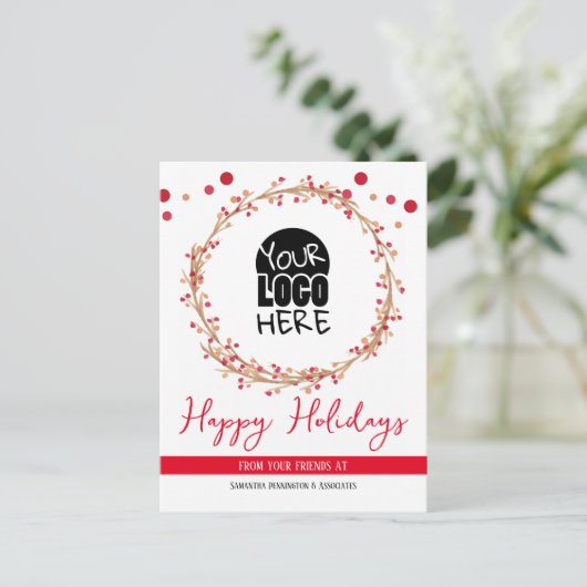 Votre carte postale de Noël Logo (Debout devant)