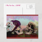 Votre Carte Postale Du Crâne Face Me Manque (Devant / Derrière)