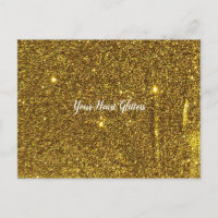 Votre carte postale Parties scintillant Gold Parti