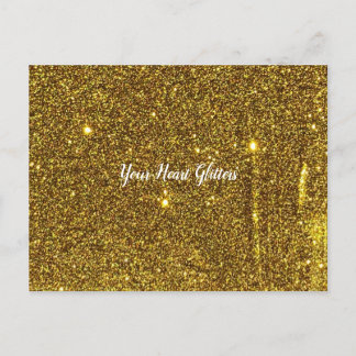 Votre carte postale Parties scintillant Gold Parti