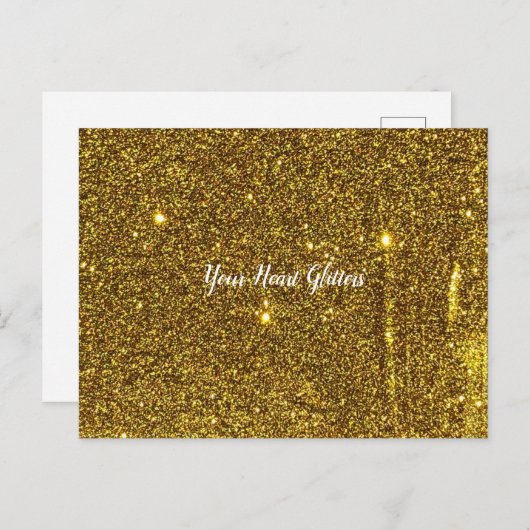 Votre carte postale Parties scintillant Gold Parti (Devant / Derrière)