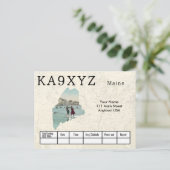 Votre carte postale QSL personnalisée en forme de (Debout devant)