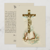 Votre carte sainte croisée de St Francis de Sales (Devant / Derrière)