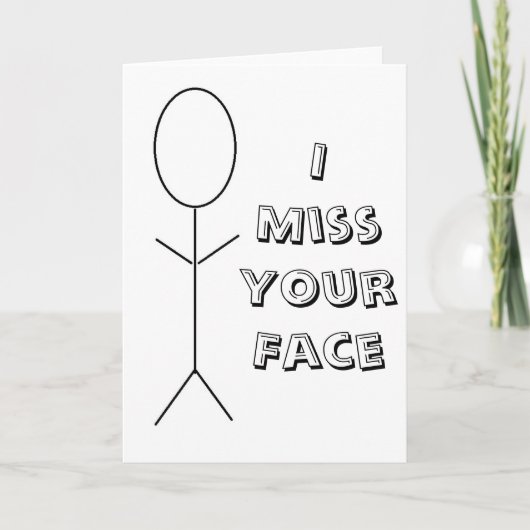 Votre carte visage me manque (Devant)