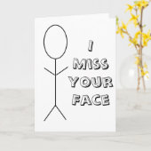 Votre carte visage me manque (Fleur jaune)