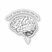 Votre cerveau m'active sur un autocollant minimali (Devant)