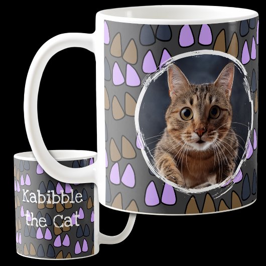 Votre chat sur une tasse de café gris