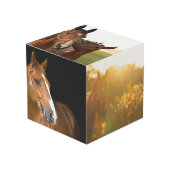 Votre Cheval Portrait Memorial Photo Cube (Angle devant)