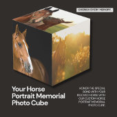 Votre Cheval Portrait Memorial Photo Cube