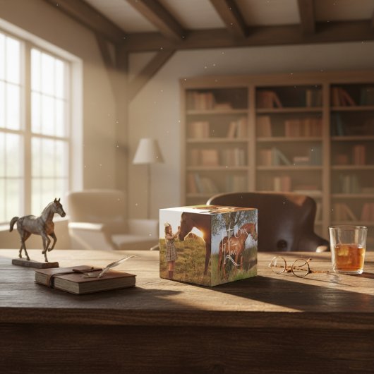 Votre Cheval Portrait Memorial Photo Cube