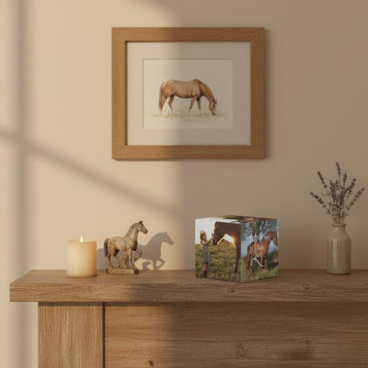 Votre Cheval Portrait Memorial Photo Cube
