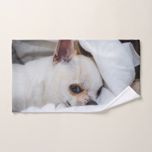 Votre chiot chien de compagnie photo personnalisée (Serviette à main)