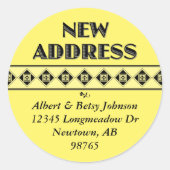 Votre Choix De Couleur ! Stickers Nouvelle adresse (Devant)