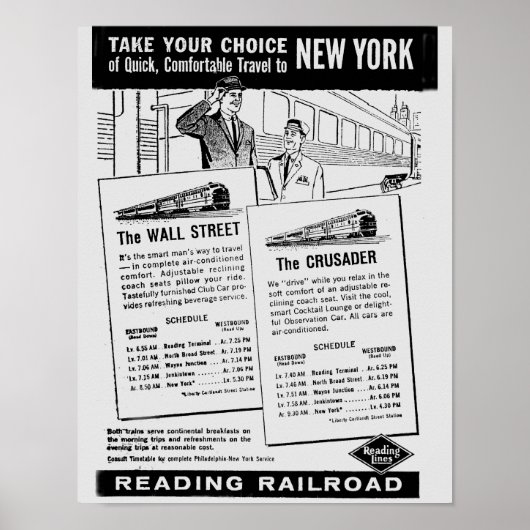 Votre choix de trains à New York Poster (Devant)