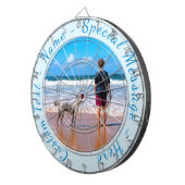 Votre Cible de flechettes photo avec texte personn (Devant droit)